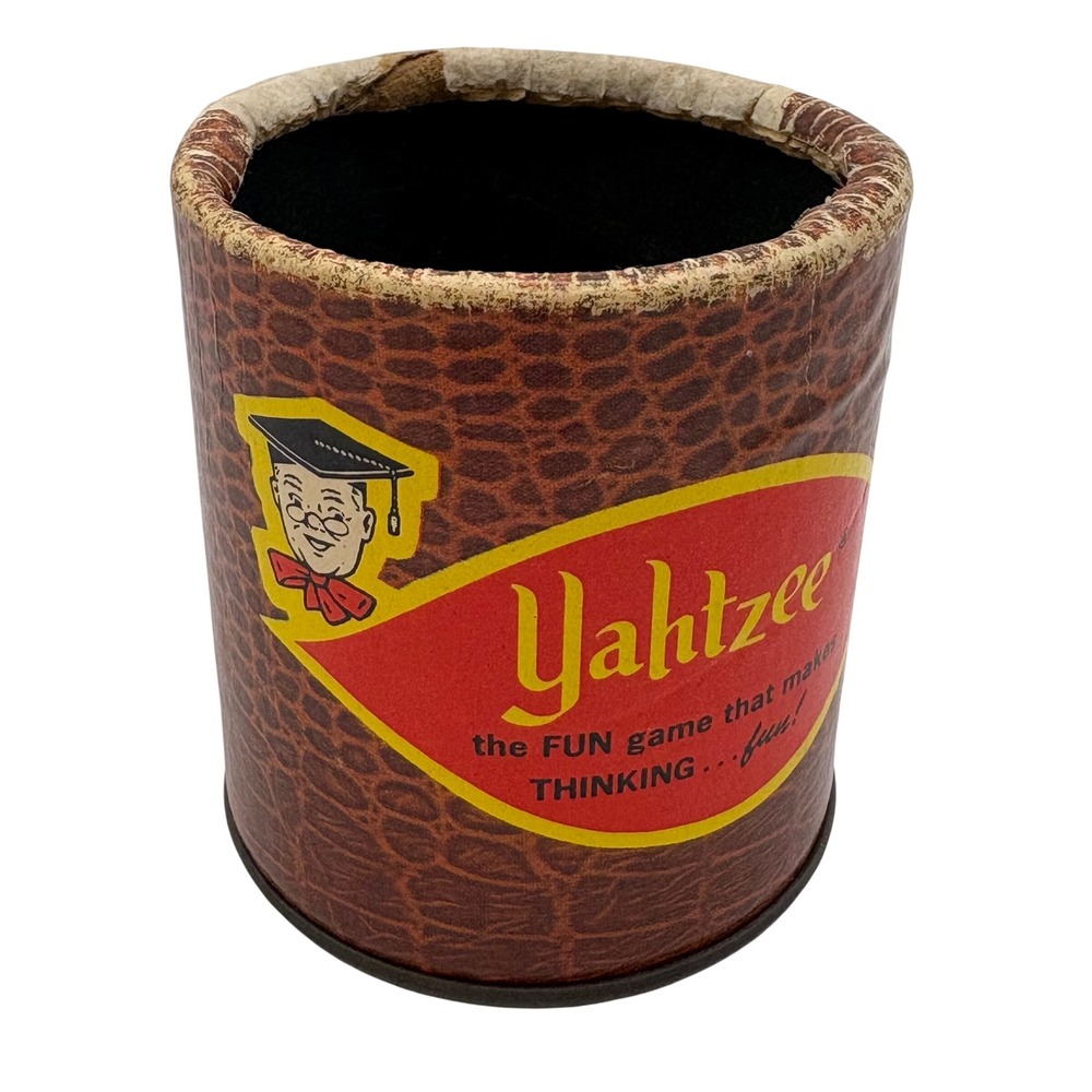 Vintage 1960's Yahtzee Dice Shaker Cup ES Lowe Original Game Replacement Piece